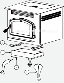 Page D Diagram and Parts List for 6041TP  US Stove Company Furnace